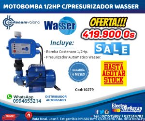 KITS MOTOBOMBA COSTENARO 1/2HP 2PCS WASSER