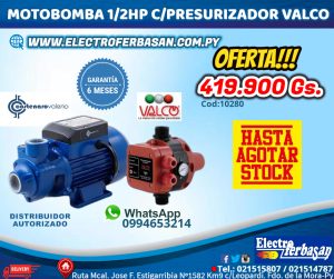 KITS MOTOBOMBA COSTENARO 1/2HP 2PCS VALCO